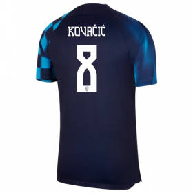 Koszulka Chorwacja Kovacic 8 Wyjazdowe Koszulki Piłkarskie World Cup 2022 Krótki Rękaw